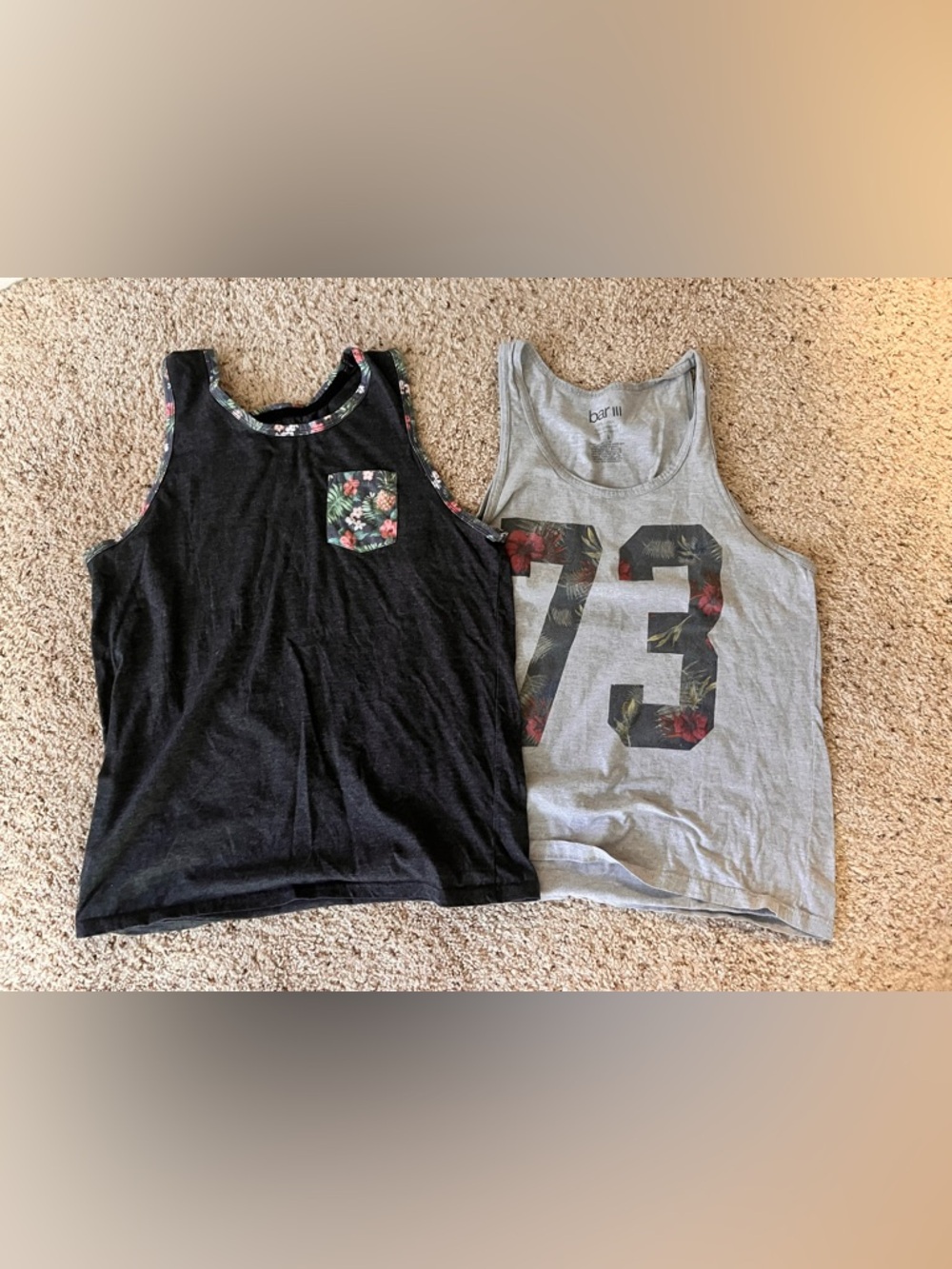 2 muscle tank top Hawaiian  Floral 73 Graphic Tank Top